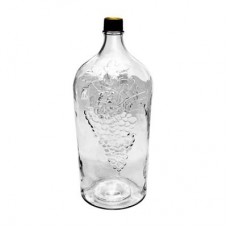 Бутылка стекло "Виноград" с пробкой, 2 л