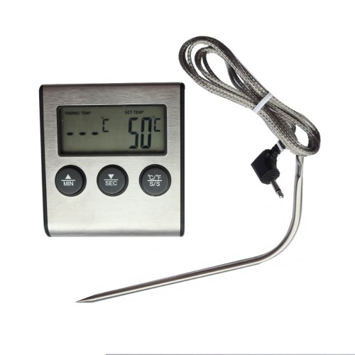 Термометр с проводным сенсором и звуковым оповещением 